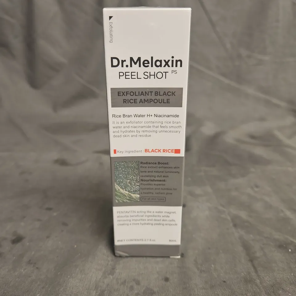 SEALED DR.MELAXIN PEEL SHOT EXFOLIANT BLACK RICE AMPOULE 80ML