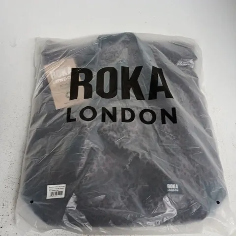 BAGGED ROKA LONDON BAYSWATER B RECYCLED CANVAS MEDIUM IN CORN MINI LEOPARD