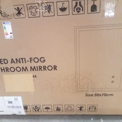 BOXED LED ANTI-FOG BATHROOM MIRROR