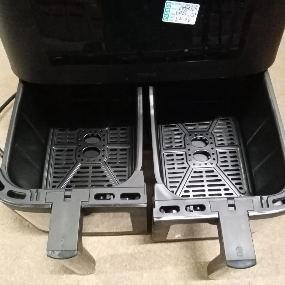 BOXED TOWER T17151 VORTX DUAL BASKET 8L AIR FRYER - BLACK