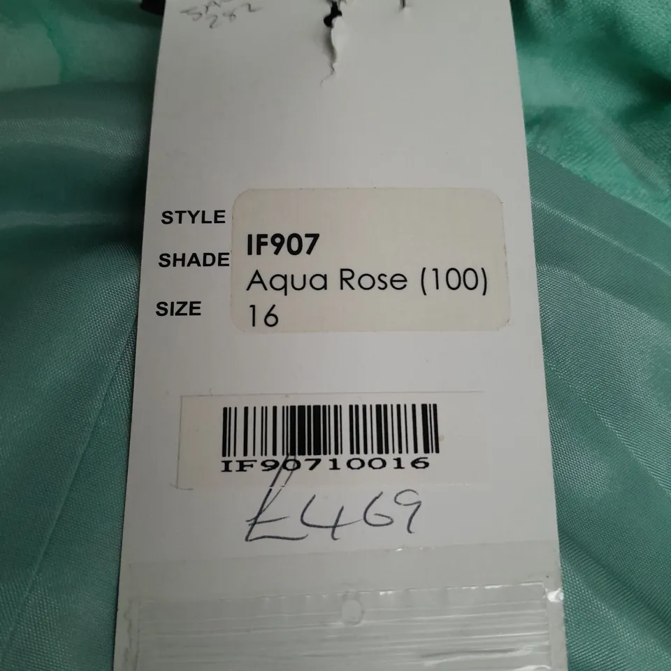 ISPIRATO AQUA ROSE OCCASIONAL DRESS WITH SHOULDER JACKET - 16