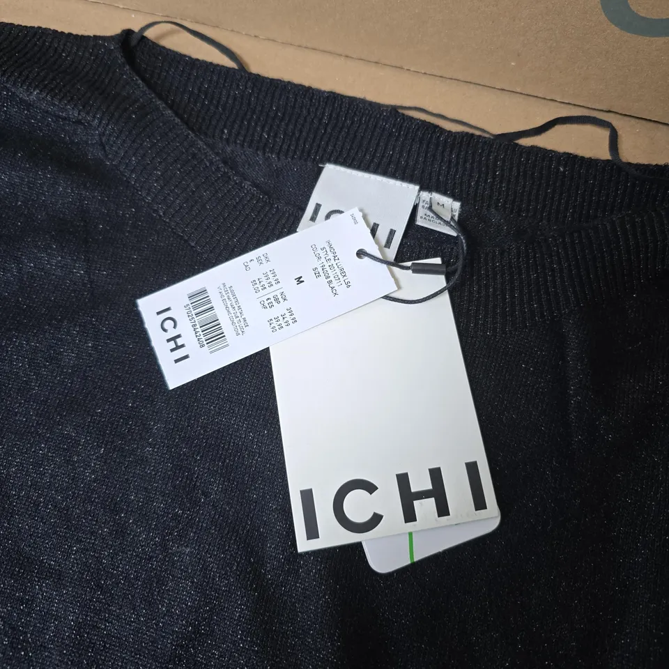 ICHI BLACK KNIT JUMPER – SIZE M  RRP £34.99