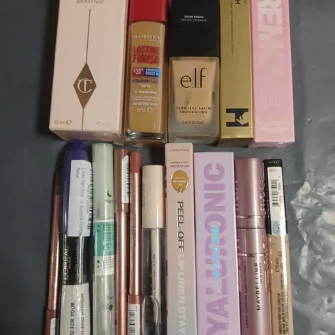 LOT OF 15 ASSORTED HEALTH AND BEAUTY ITEMS TO INCLUDE RIMMEL FOUNDATION AND MAYBELINE MASCARA