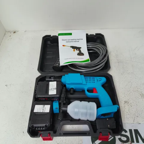 ELECTRIC CAR WASH GUN KIT WITH HOSE, LITHIUM BATTERY AND CASE