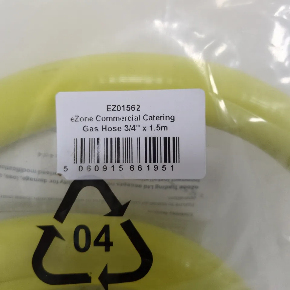 EZZONE COMMERCIAL CATERING GAS HOSE 3/4 IN X 1.5 M