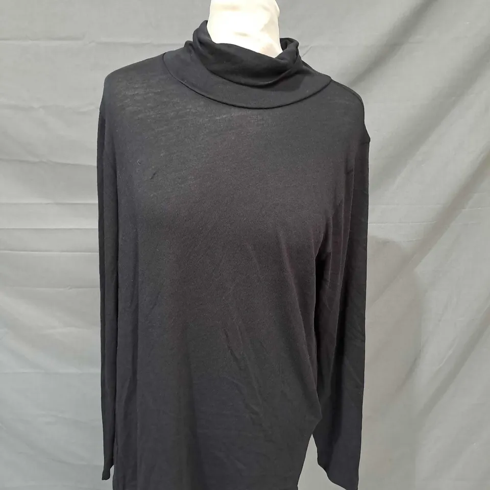 HARVEY NICHOLS TURLE NECK SLIM FIT TOP BLACK SIZE XL
