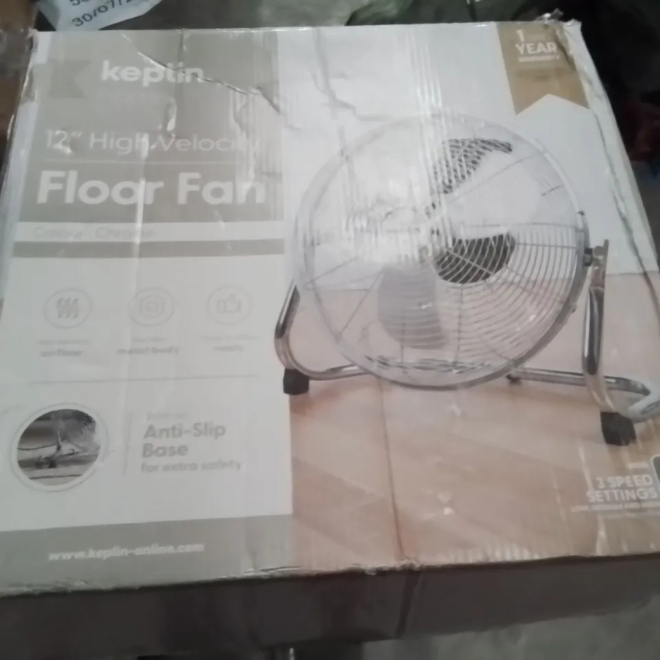 BOXED KEPLIN 12" FLOOR FAN