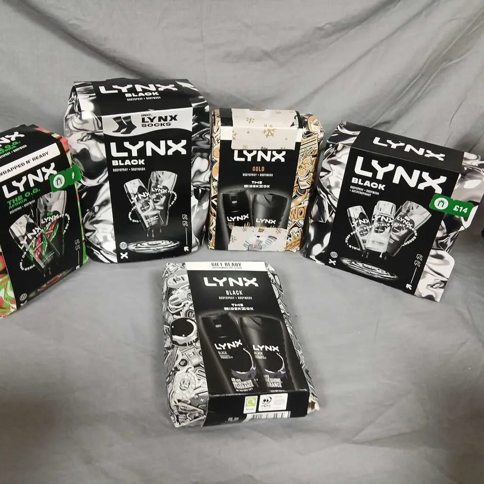 FIVE ASSORTED LYNX GIFT SETS