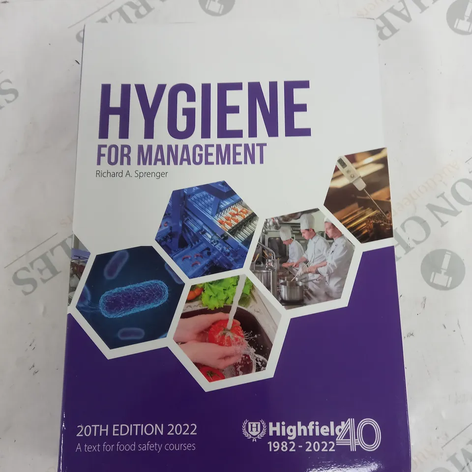 HYGIENE FOR MANAGEMENT 20TH EDITION 2022 RICHARD A SPRENGER