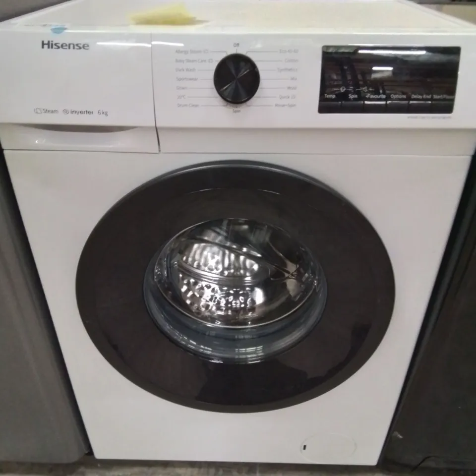 HISENSE FREESTANDING WASHING MACINE IN WHITE  - (WFQP6012EVM)