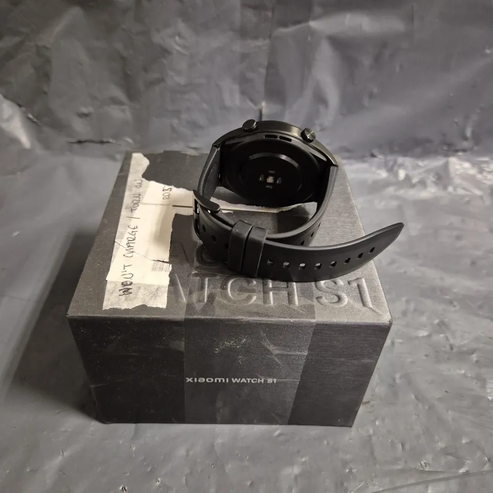BOXED XIAOMI WATCH S1 IN BLACK RUBBER STRAP