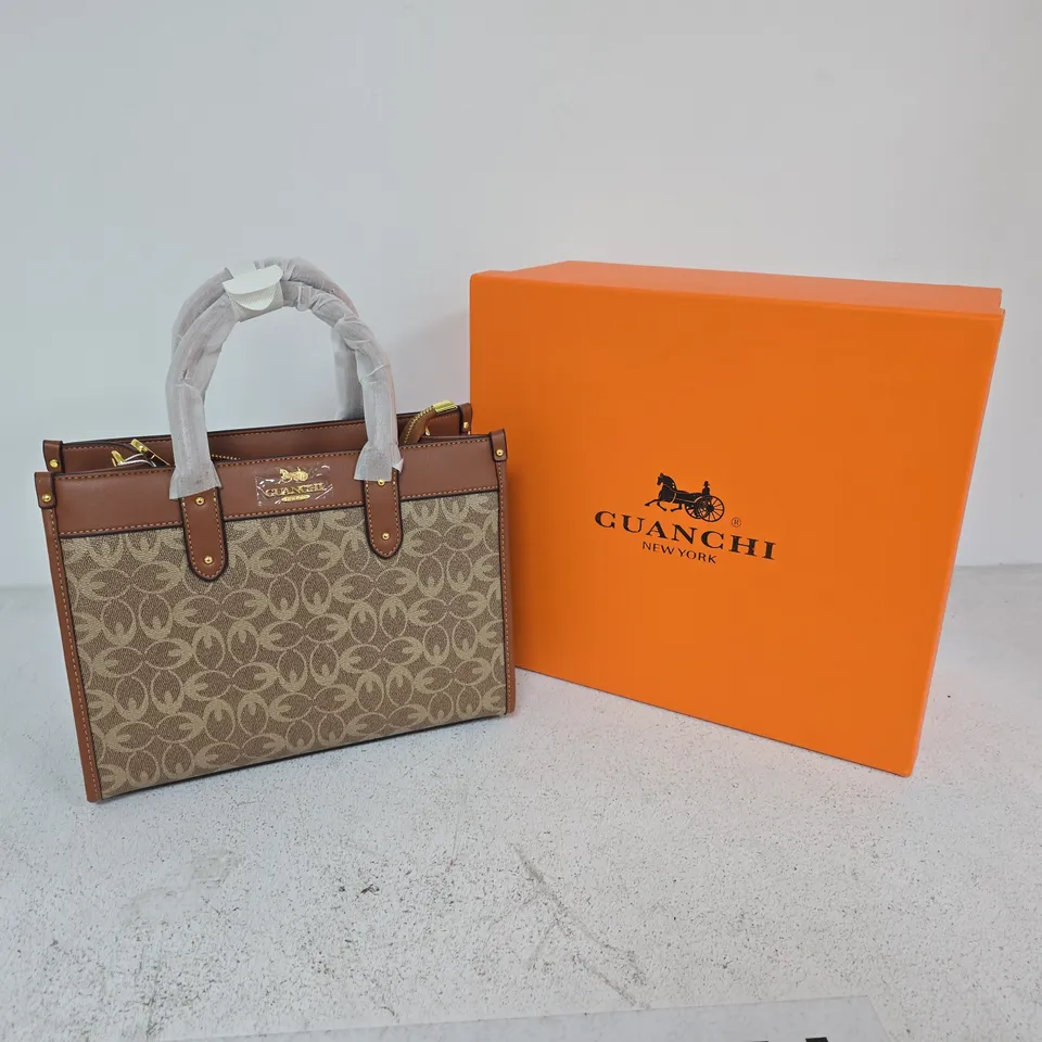 BOXED GUANCH NEW YORK HANDBAG IN BROWN