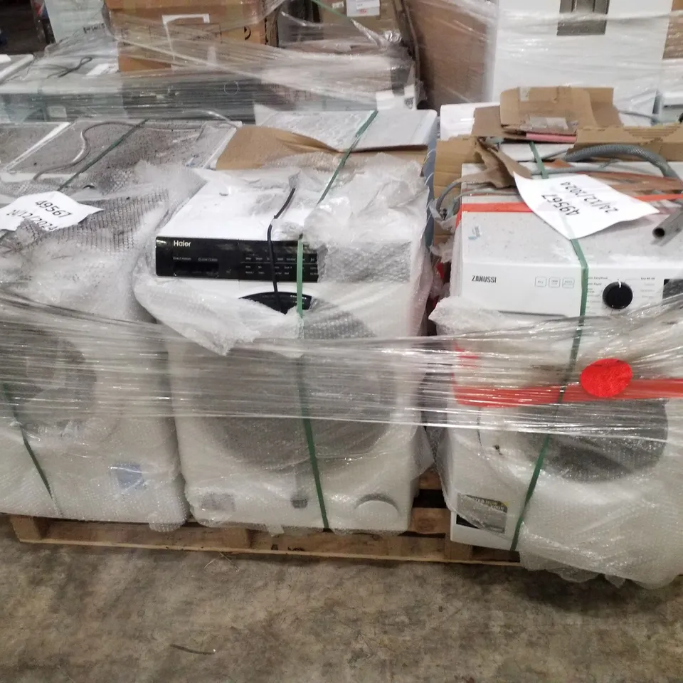 PALLET OF APPROXIMATELY 6 UNPROCESSED RAW RETURN WHITE GOODS TO INCLUDE