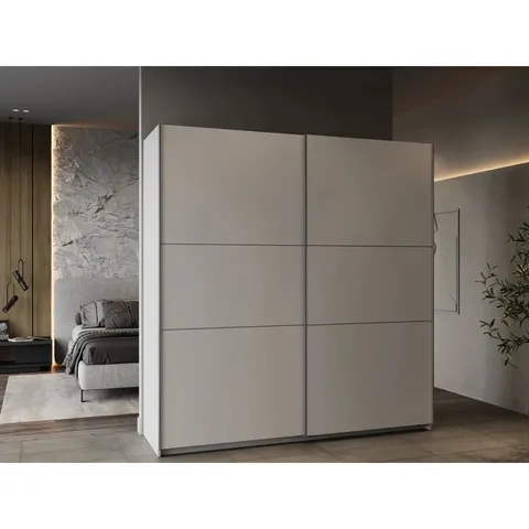BOXED NIMCO 2 DOOR WARDROBE - WHITE (3 BOXES)