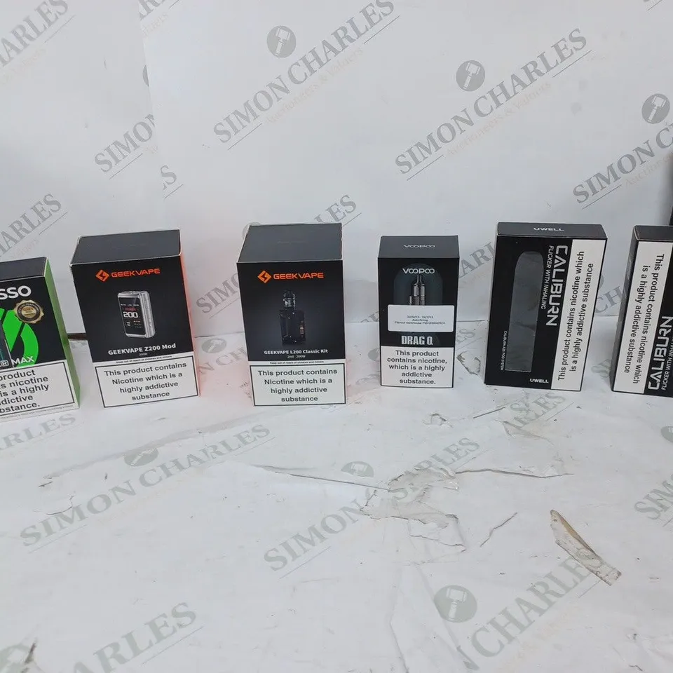 LOT OF APPROXIMATELY 10 BOXED E-CIGARETTES TO INCLUDE GEEKVAPE B60, VOOPOO DRAG E60, AND ARGUS XTKIT ETC.