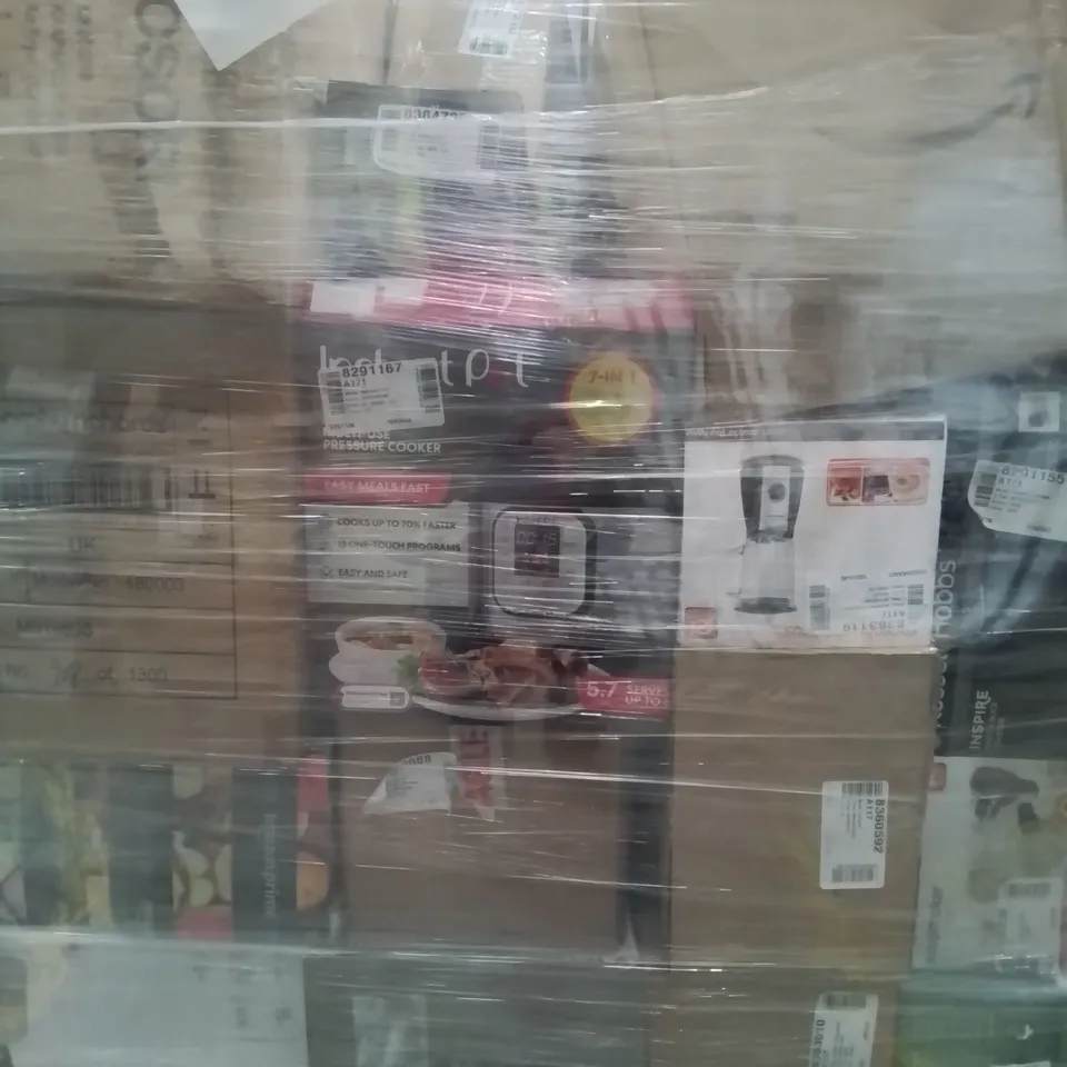 PALLET OF APPROXIMATELY 42 UNPROCESSED RAW RETURN HOUSEHOLD AND ELECTRICAL GOODS TO INCLUDE;