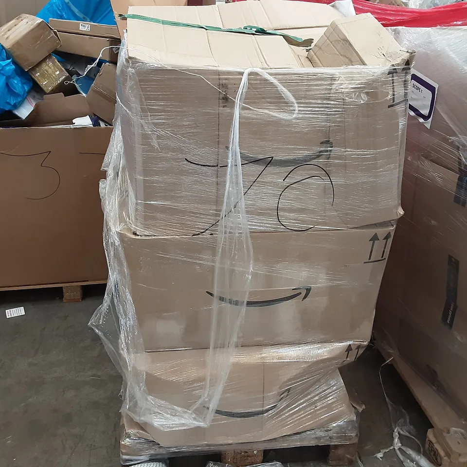 PALLET OF ASSORTED PRODUCTS TO INCLUDE MAGNETIC SCREEN DOOR, DIY CANDLE KIT, DEZENE PREMIUM THROW PILLOW CASE, EGG SEPARATORS, AROYI MOBILE PHONE CASE, HEX SHANK BOLT EXTRACTOR 