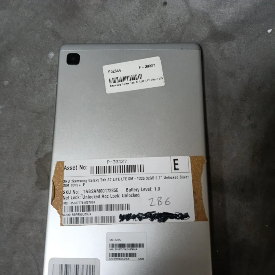 SAMSUNG GALAXY TAB A7 LITE LTE 8.7IN TABLET, 32GB, SILVER, (SM-T225)