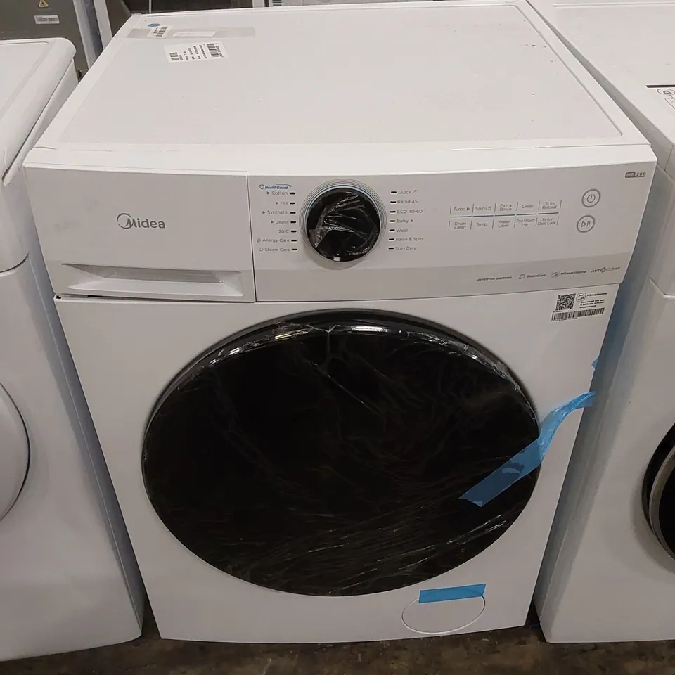 MIDEA FREESTANDING 10KG WASHING MACHINE IN WHITE, MODEL: MF20EW100WB
