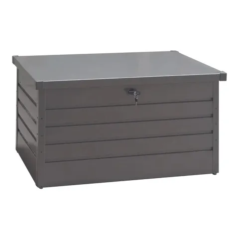 BOXED CLASSIC LIVING PETERSTOWN 360L GALLON WATER RESISTANT METAL LOCKABLE PATIO BOX (1 BOX)