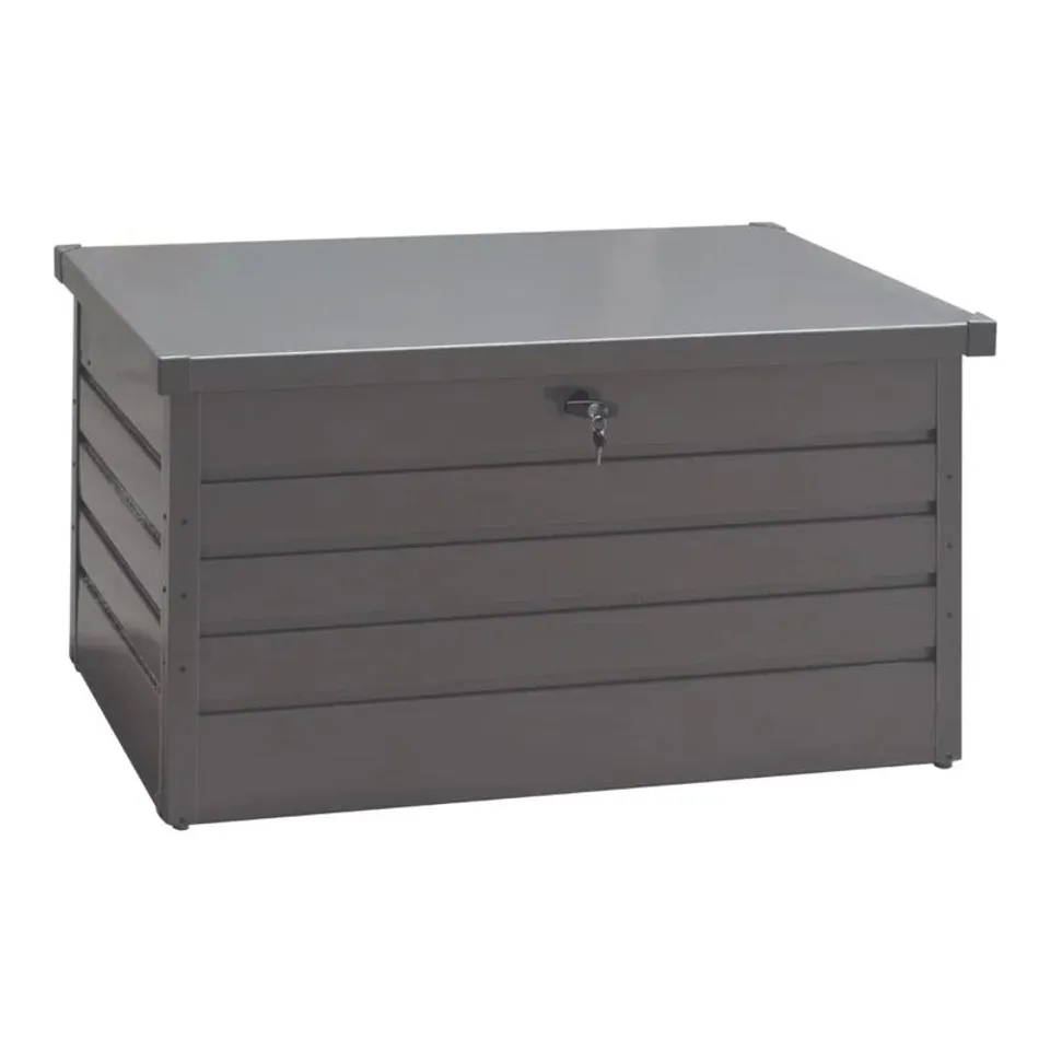 BOXED CLASSIC LIVING PETERSTOWN 360L GALLON WATER RESISTANT METAL LOCKABLE PATIO BOX (1 BOX)