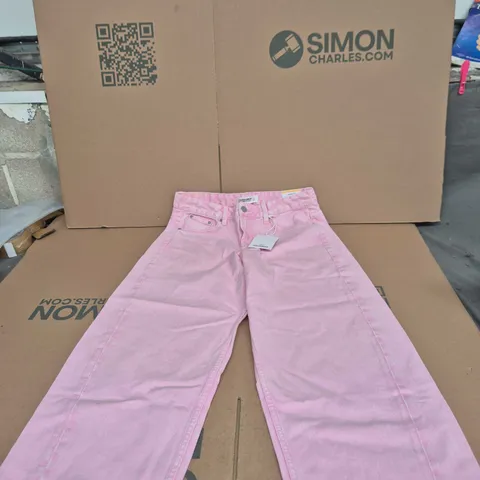 PULL & BEAR PINK DENIM JEANS – UK 10 (EU 38)
