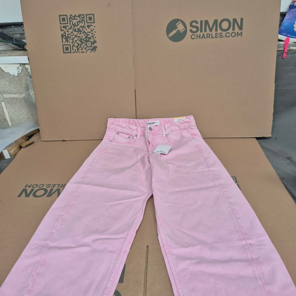 PULL & BEAR PINK DENIM JEANS – UK 10 (EU 38)