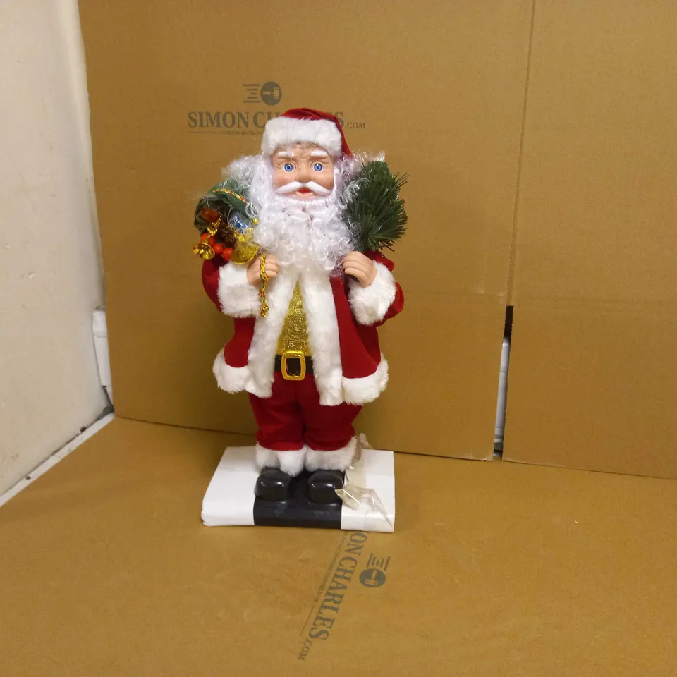50CM FIBRE OPTIC ANIMATED STANDING SANTA 