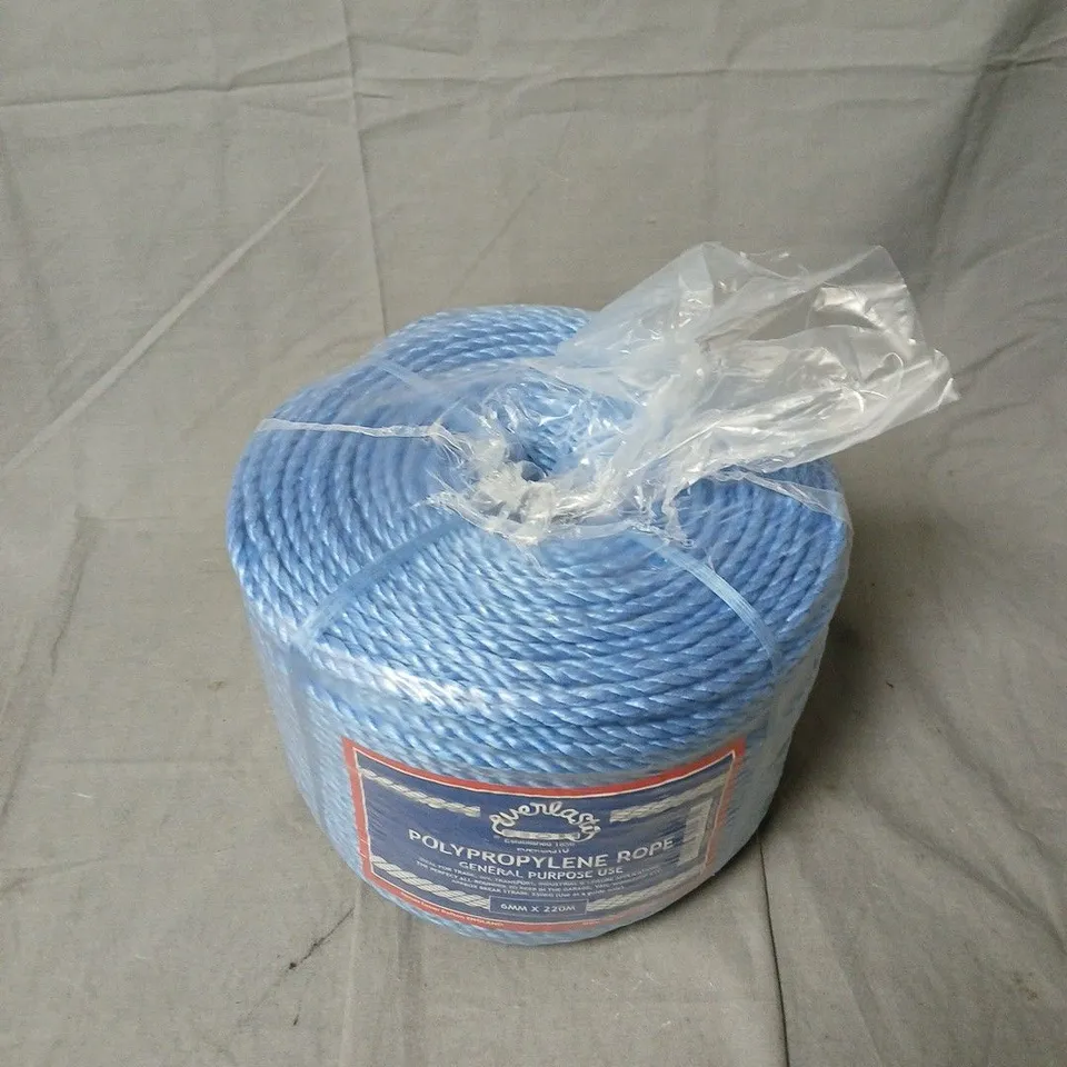 JAMES LEVER BOLTON POLYPROPYLENE ROPE – 6MM X 220M, BLUE, GENERAL PURPOSE USE