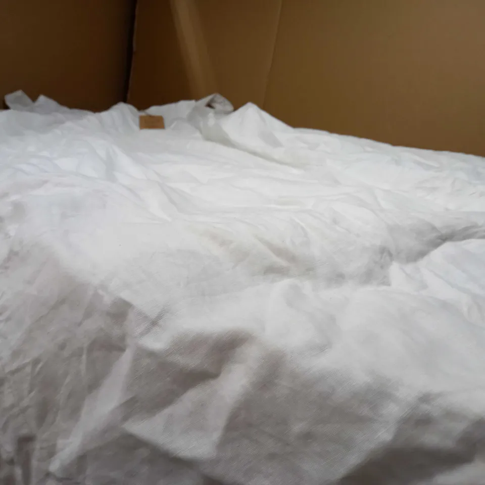 COTTON TRADER WHITE LINEN SUNDRESS - SIZE 24