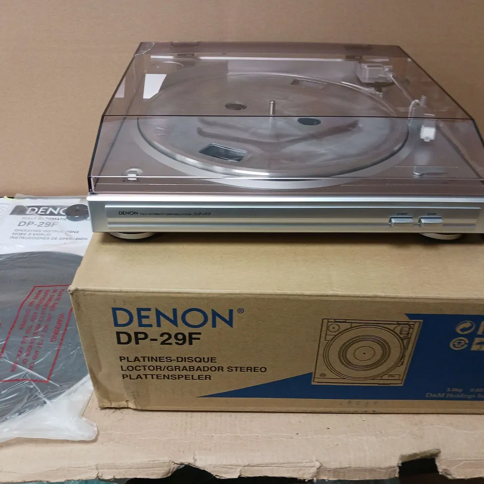 DENON DP29F SILVER TURNTABLE
