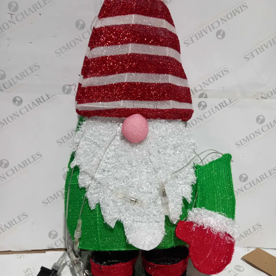 FESTIVE INDOOR/OUTDOOR LARGE PRE-LIT GNOME