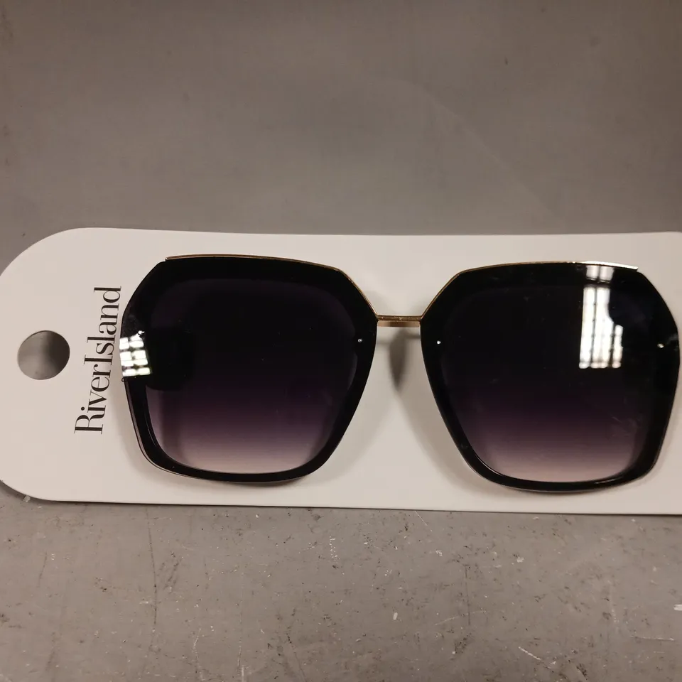 RIVER ISLAND HEXAGON BROWN SUNGLASSES