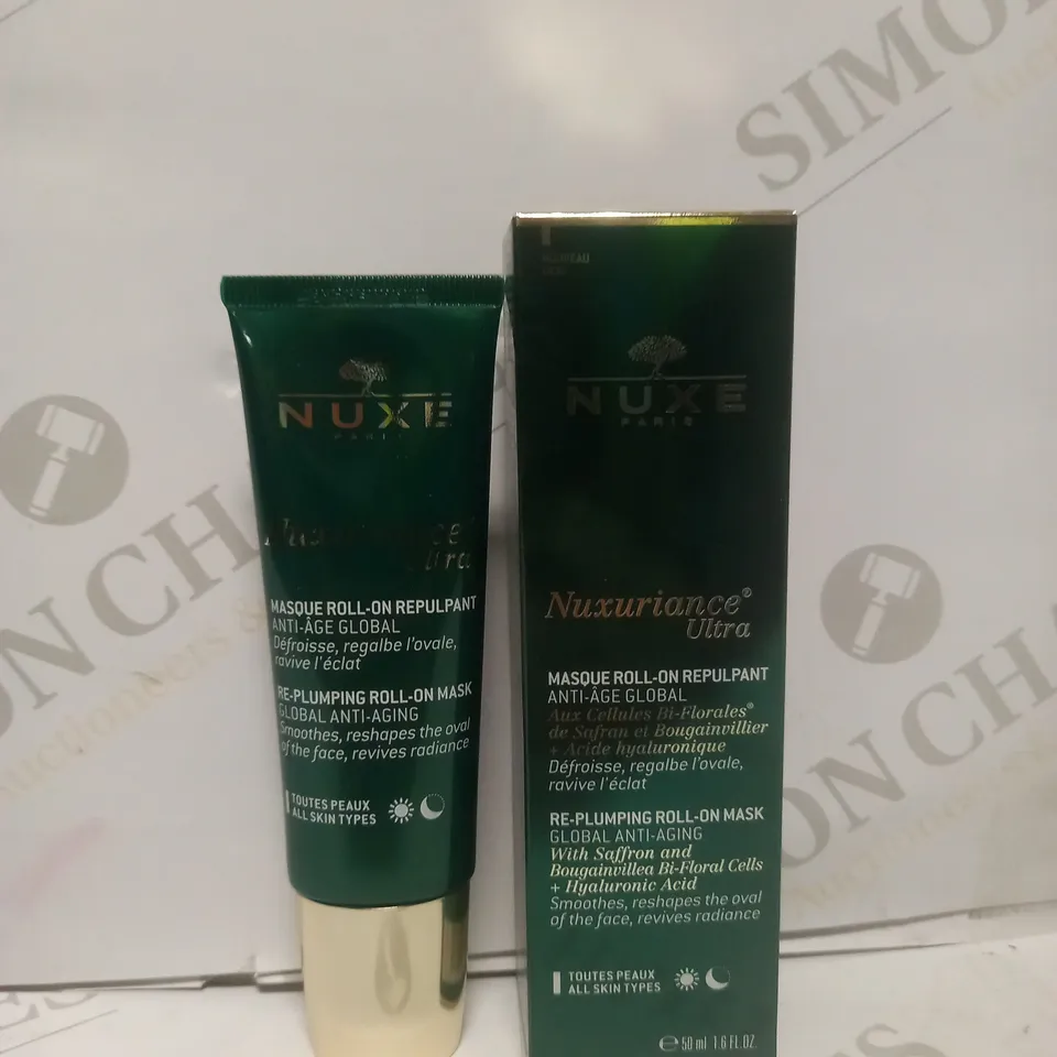 BOX OF APPROX 18 OF ASSORTED NUXE NUXURIANCE ULTRA ANTI AGEING ROLL ON MASK 50ML
