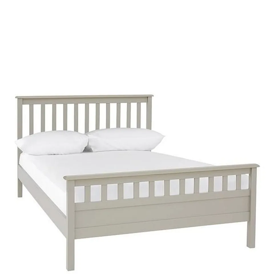 BOXED DAWSON GREY HFE DOUBLE BED FRAME (2 BOXES)