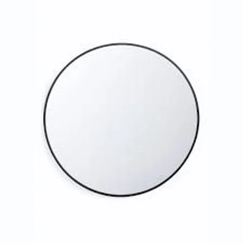 BOXED NEO 70cm BLACK ROUND METAL FRAME WALL MIRROR (1 BOX)