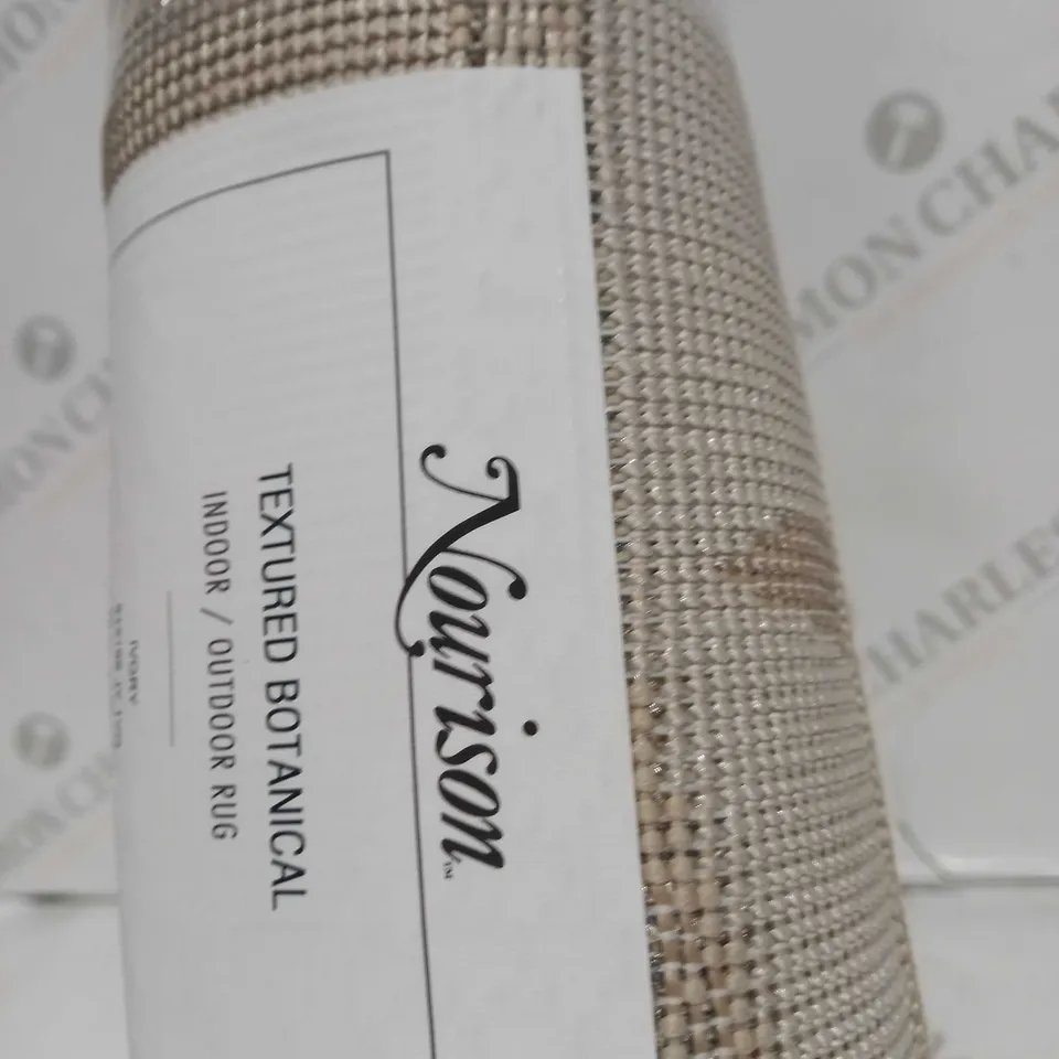 NOURISON TEXTURED BOTANICAL INDOOR & OUTDOOR RUG APPROX 70 X 150CM