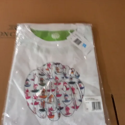 BAGGED PRETTY GREEN SUBBUTEO T-SHIRT IN WHITE - L