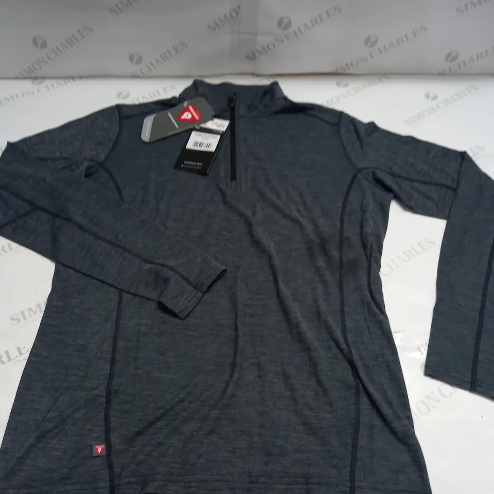 MONTANE PRIMINO 140 ZIP NECK TOP IN BLACK - L
