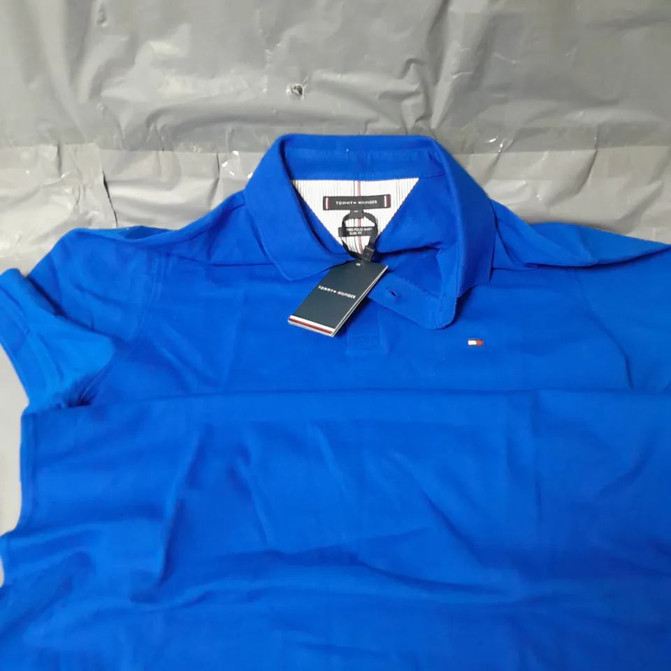 TOMMY HILFIGER 1985 SLIM FIT POLO SHIRT - BLUE - XL RRP £75