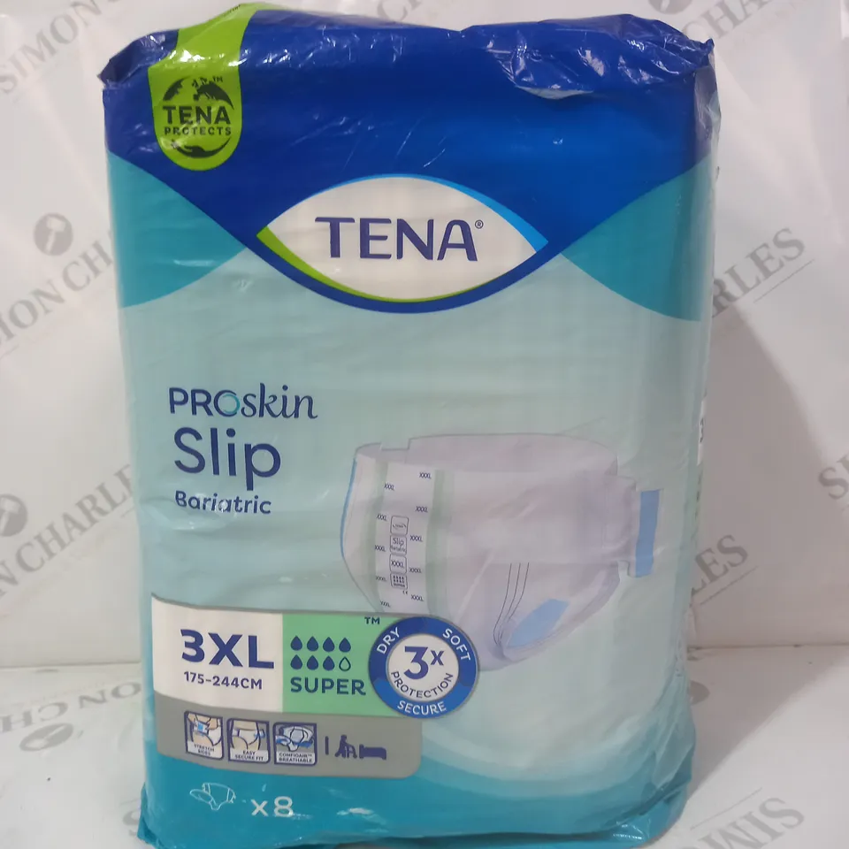 TENA PACK OF 8 PROSKIN SLIP BARIATRIC DISPOSABLE NAPPIES