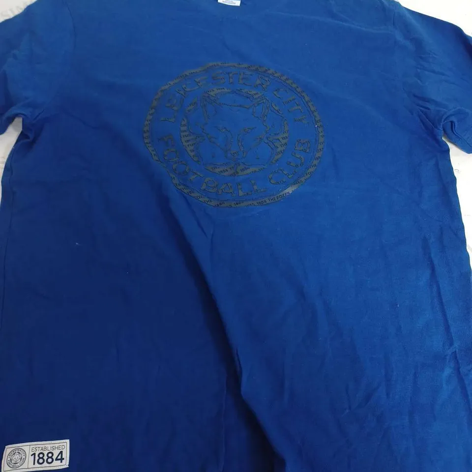 LEICESTER CITY OFFICIAL MERCHANDISE BLUE T-SHIRT - LARGE