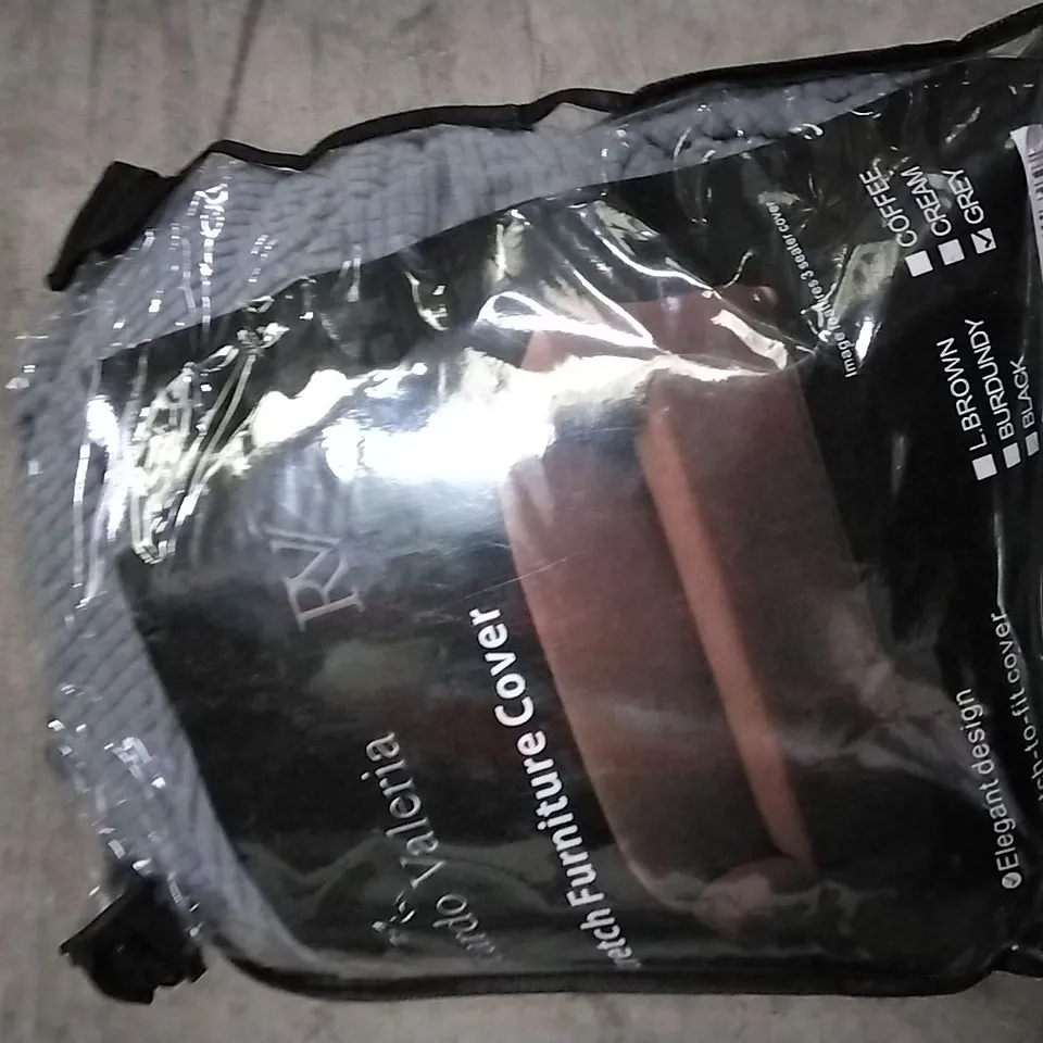 BOX CUSHION SOFA SLIPCOVER GREY