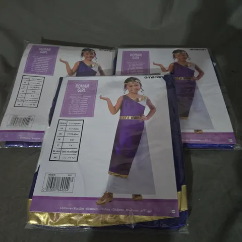 AMSCAN X3 ROMAN GIRL FANCY DRESS COSTUMES 11/12YRS