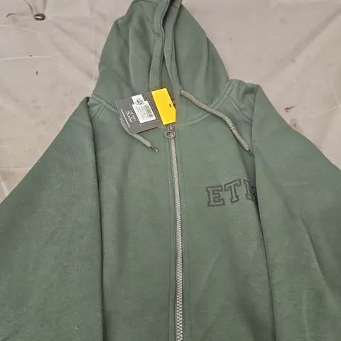 REGATTA PROFESSIONAL GREEN ZIP-UP HOODIE WITH CHEST LOGO SIZE L