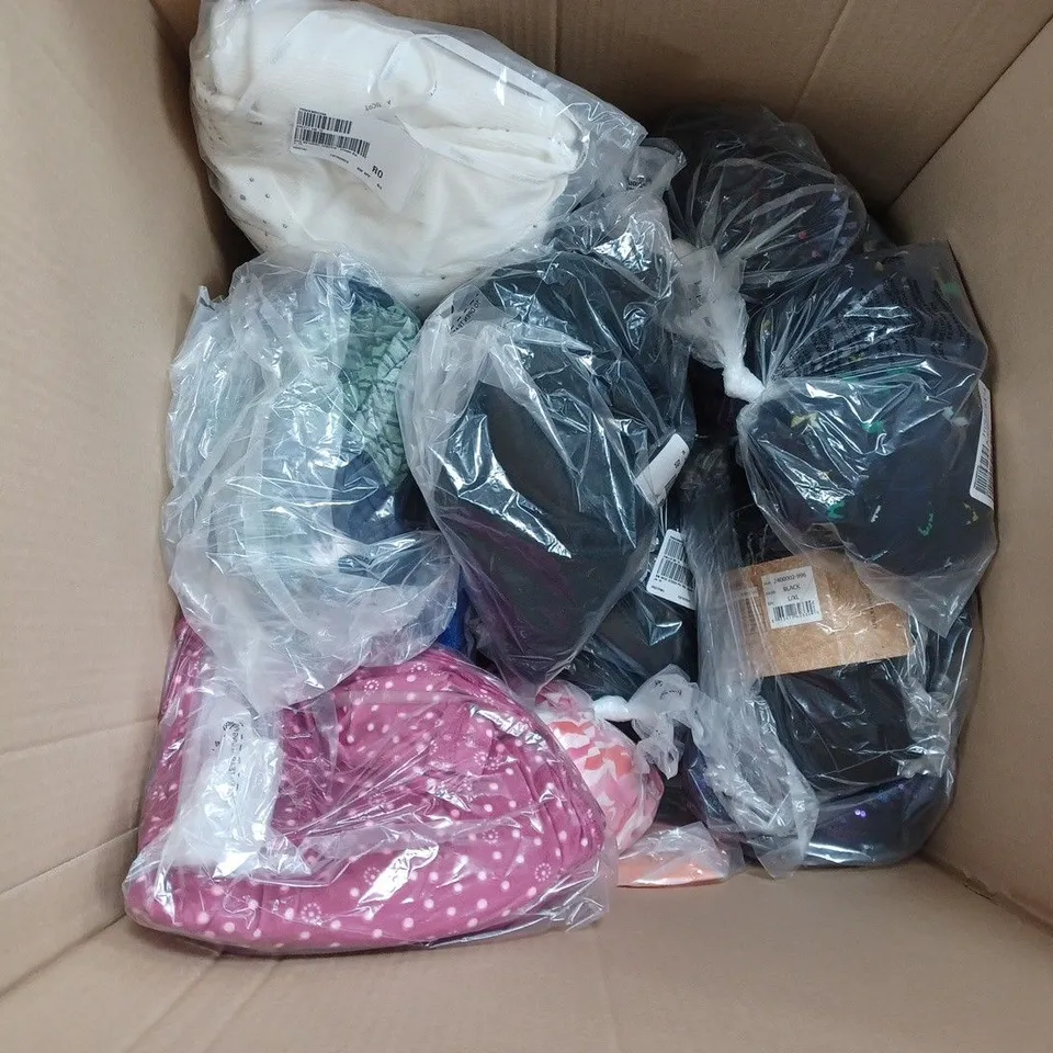LARGE QUANTITY OF ASSORTED CLOTHING TO INCLUDE SOCKS, JUMPERS, CARDIGANS, ETC