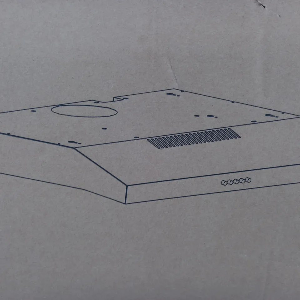 BOXED 60CM VISOR EXTRACTION HOOD IN WHITE