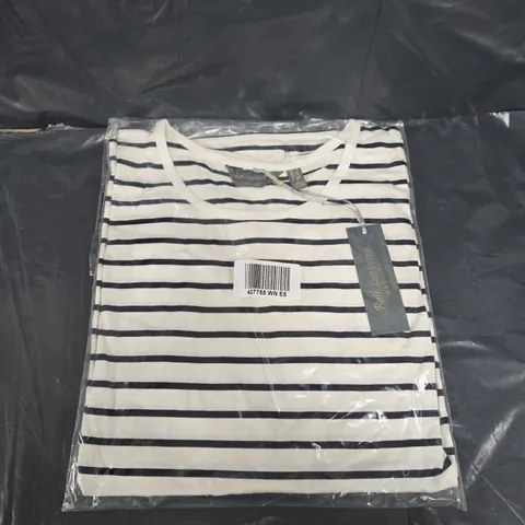 BOX OF APPROXIMATELY 12 RUTH LANGSFORD STRIPE LONG SLEEVE TOP