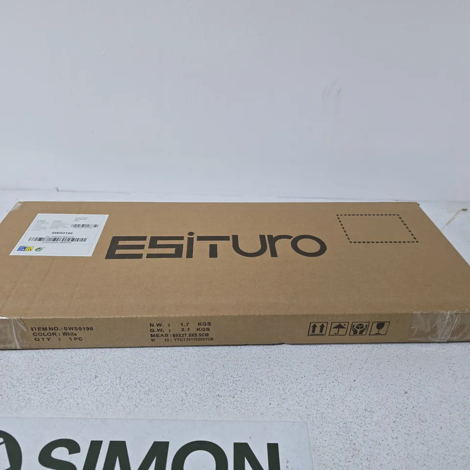 ESITURO WALL SHELVES – WHITE, BOXED