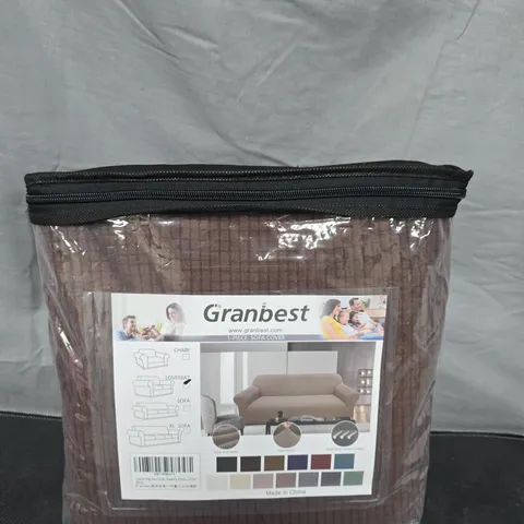 GRANBEST 1-PIECE SOFA COVER – BROWN